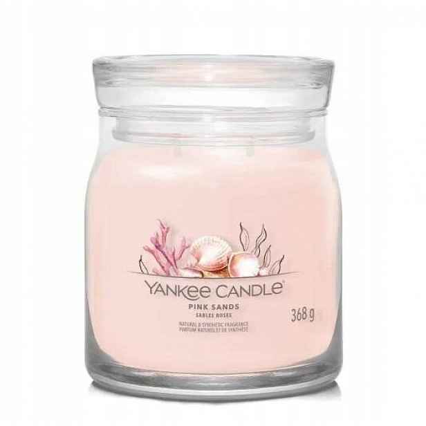 Yankee Candle Signature Medium Jar Pink Sands střední sójová svíčka 368 g