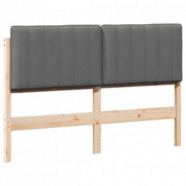 vidaXL Čalouněné čelo postele s čelo Hnědá a světle šedá 140 cm