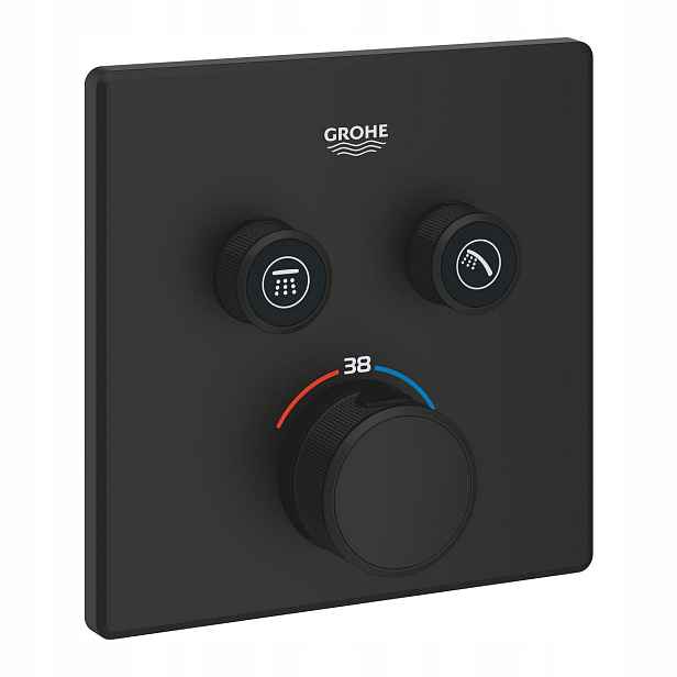 Grohe Grohtherm černá sprchová baterie s termostatem 102166KF00