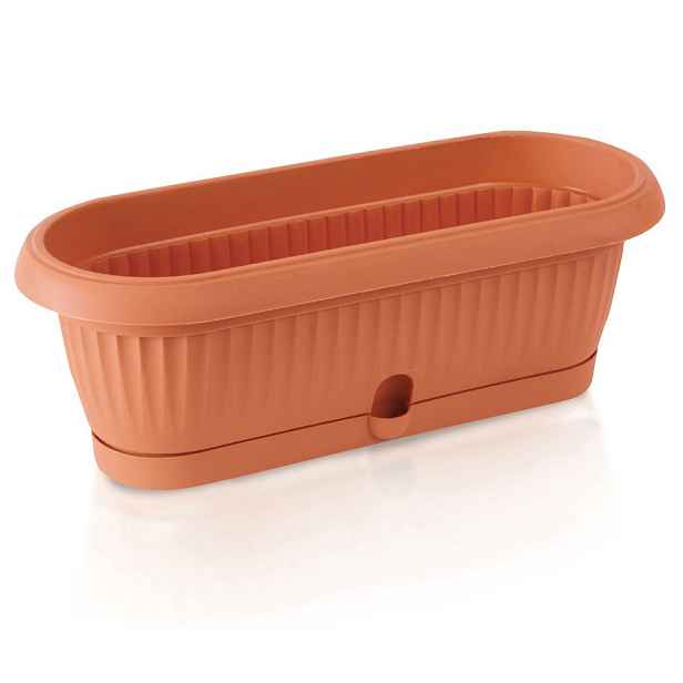 Prosperplast Truhlík s miskou MIA terakota, varianta 31,6 cm