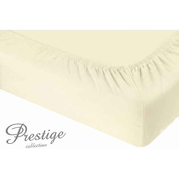 Prostěradlo Jersey s gumičkou 220x200 Krémové Prestige Collection 160 g/m2
