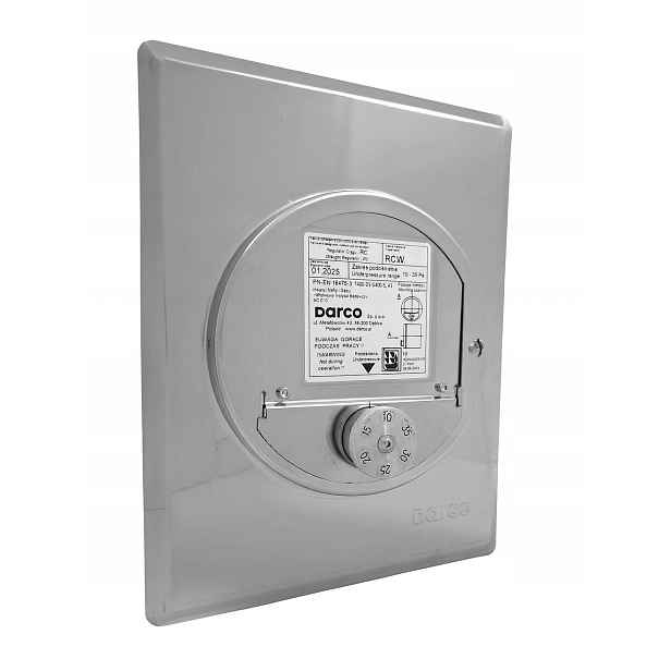 Regulátor stabilizátoru komínového tahu Rcw-ch 125x 185 Darco Nerezový