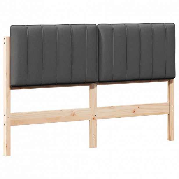 vidaXL Čalouněné čelo postele s čelo Hnědá a tmavě šedá 140 cm