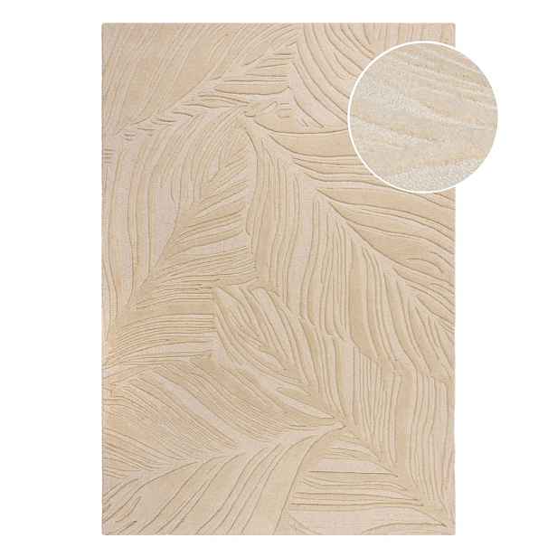 Béžový vlněný koberec 200x290 cm Lino Leaf – Flair Rugs