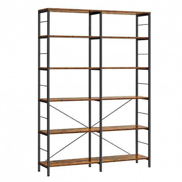 Boxxx REGÁL, hnědá, černá, 120/172,5/30 cm