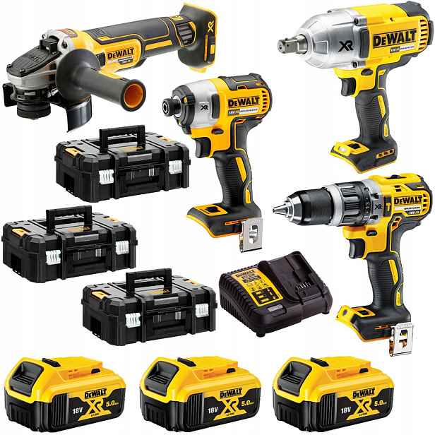 Combo sada DCF899 DCD796 DCG405 DCF887 3x5Ah DeWALT
