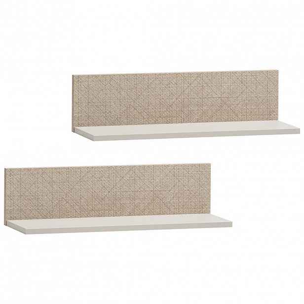 MID.YOU SADA NÁSTĚNNÝCH POLIC 2 ks, béžová, 60/15,7/17,3 cm