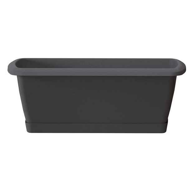 Prosperplast Truhlík s miskou RESPON antracit, varianta 39,2 cm