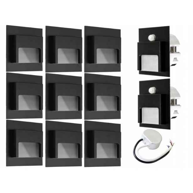 Sada osvětlení schodů Halogen Led 11x senzory