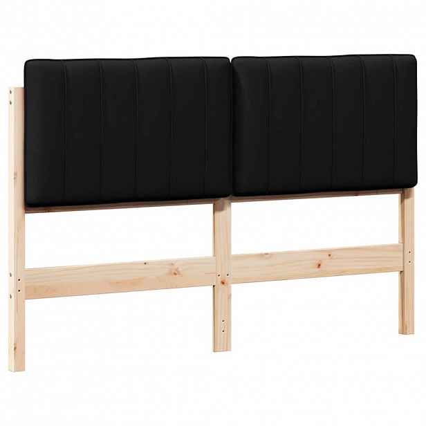 vidaXL Čalouněné čelo postele s čelo Hnědá a černá 140 cm