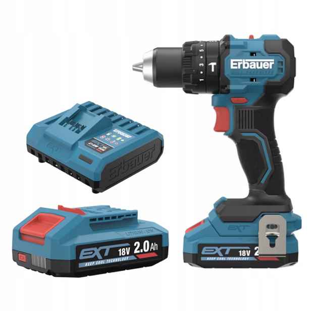 Aku Šroubovák Erbauer G2 2 x 2 Ah 18 V
