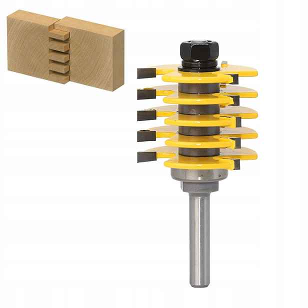 Klínová Fréza S Ložiskem 8MM, 5 řad drážek