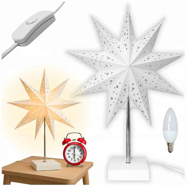 Lampa hvězda, ozdobná stolní lampa, dekorativní, Vánoce, Diy