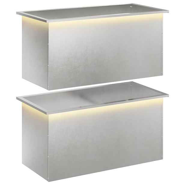 vidaXL Zahradní truhlík s LED osvětlením 2 ks Stříbrná