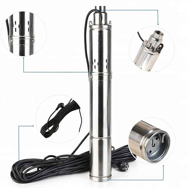 Ponorné Čerpadlo 3.5" Deep 2700 L/h 550 W Pro Šroubové Zavlažovací Studny Vody