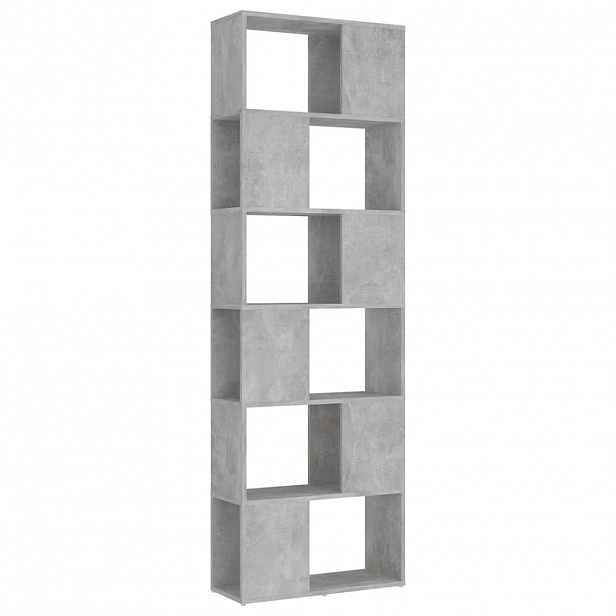 vidaXL Knihovna / dělicí stěna betonově šedá 60x24x186 cm dřevotříska