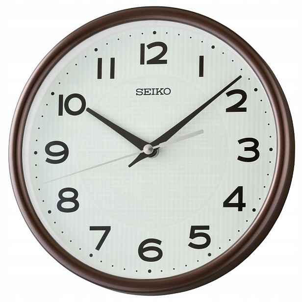 Hnědé Podsvícené Japonské Stolní Nástěnné Hodiny Seiko QXA836B 21,5 cm