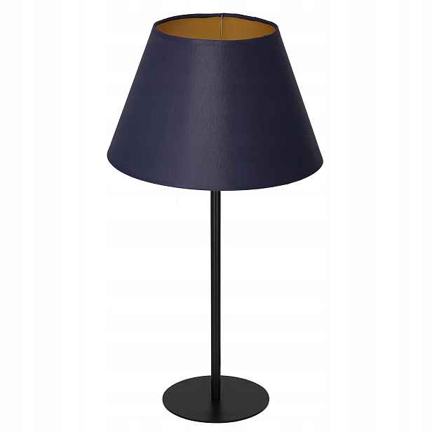 Luminex Arden stolní lampa černá 56 cm, tmavě modrá, kuželovité stínidlo