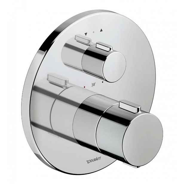Duravit - Termostatická baterie pod omítku, pro 2 spotřebiče, chrom TH4200014010