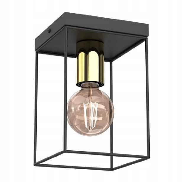 Luminex Stropní svítidlo Homen černo-zlatá E27 15W moderní