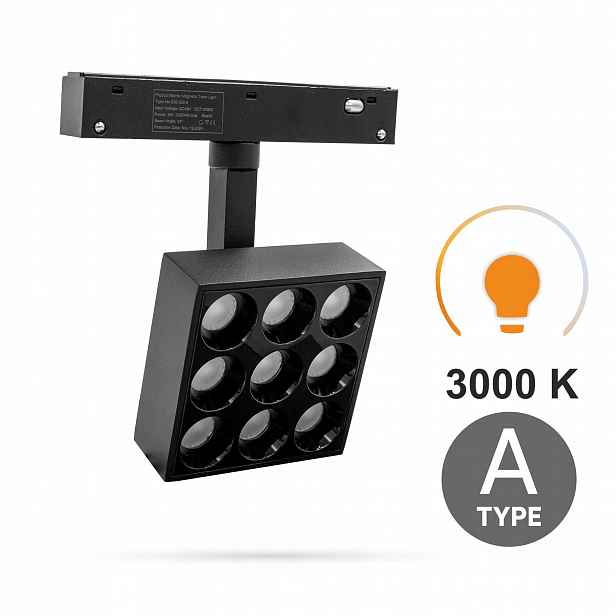 Reflektor Spot Grille Square 9W 3000K Teplý GG9 Typ A Smart Track 48VDC