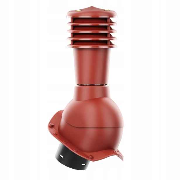 Větrací komín Smartline profil X fi 125 mm, nezateplený, červený