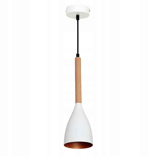 Závěsná lampa kov dřevo Glamour kuchyně obývací pokoj