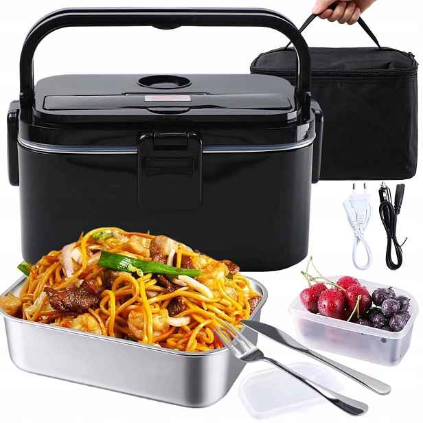 Elektrický Obědový Box Do Auta, Domu 80W 1,8L Termo Taška