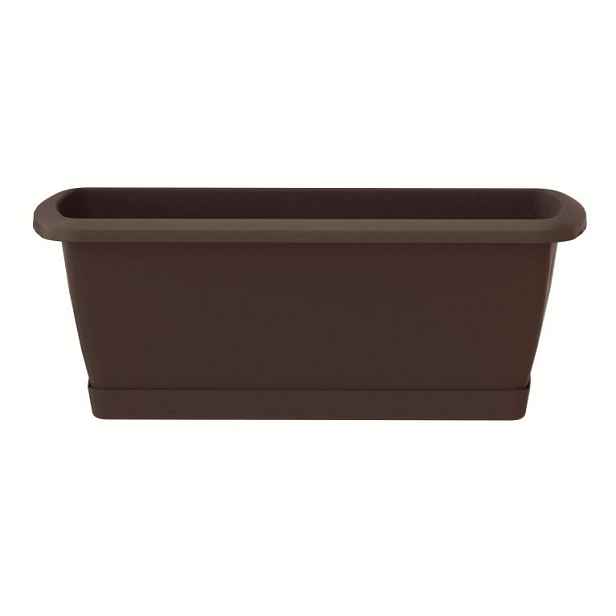 Prosperplast Truhlík s miskou RESPON hnědý, varianta 39,2 cm