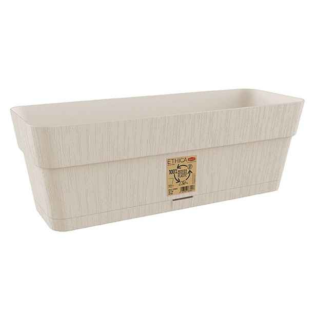 truhlík 50cm BÍLÝ ETHICA+miska
