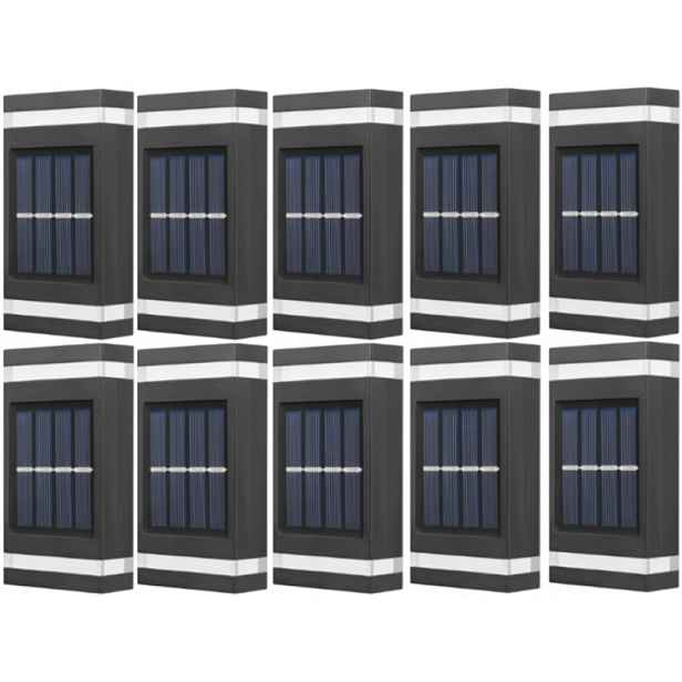 10x Venkovní solární Led lampa Světlo Nástěnné svítidlo se senzorem soumraku