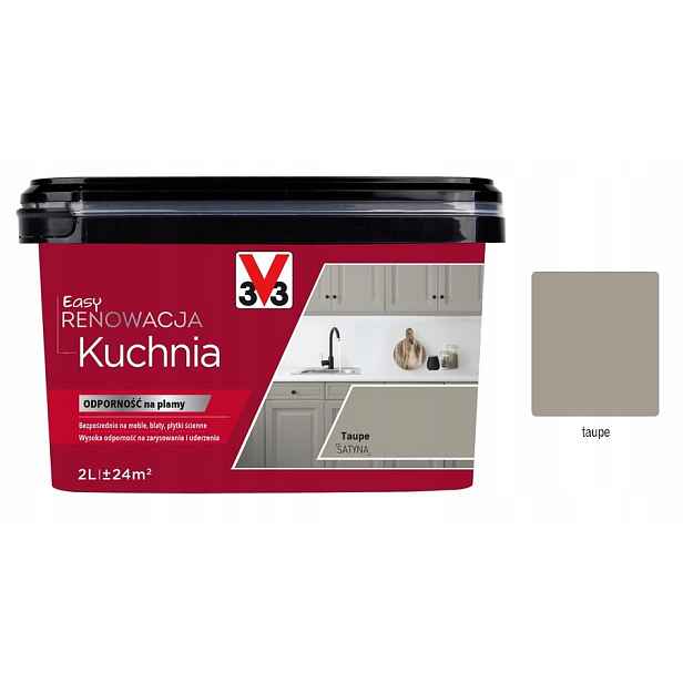 V33 Barva renovace Kuchyně A Nábytek 2 L Taupe satén