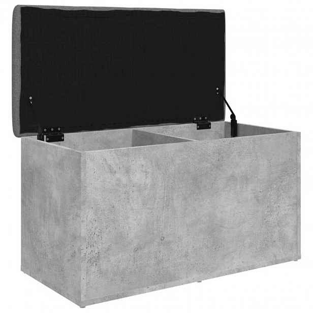 vidaXL Úložná lavice betonově šedá 82 x 42 x 45 cm kompozitní dřevo