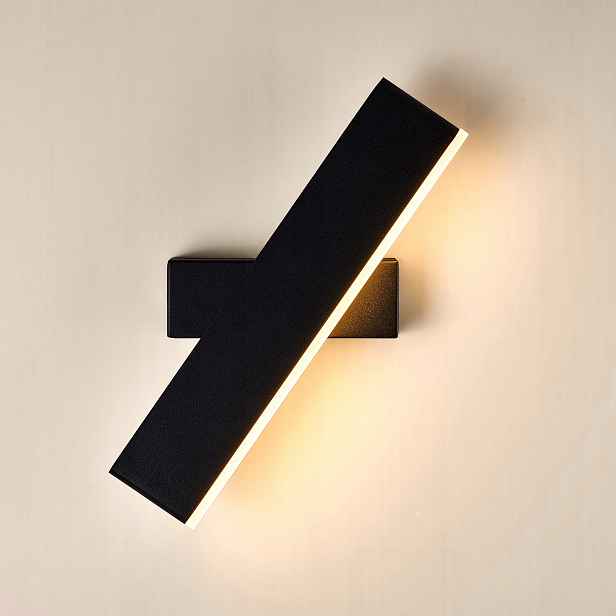 Led Nástěnné Svítidlo Scienna Černé Otočné Moderní 9W Ideální do Obýváku nebo Chodby