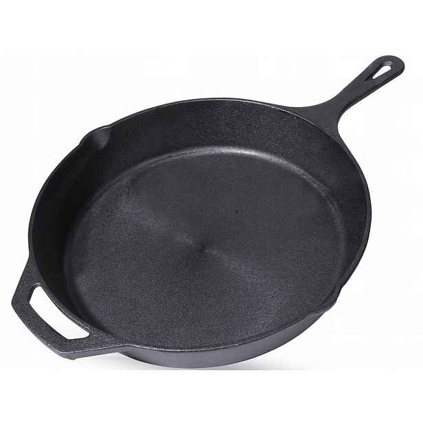 Litinová pánev Těžká Grilová 30 cm Indukce A Plyn
