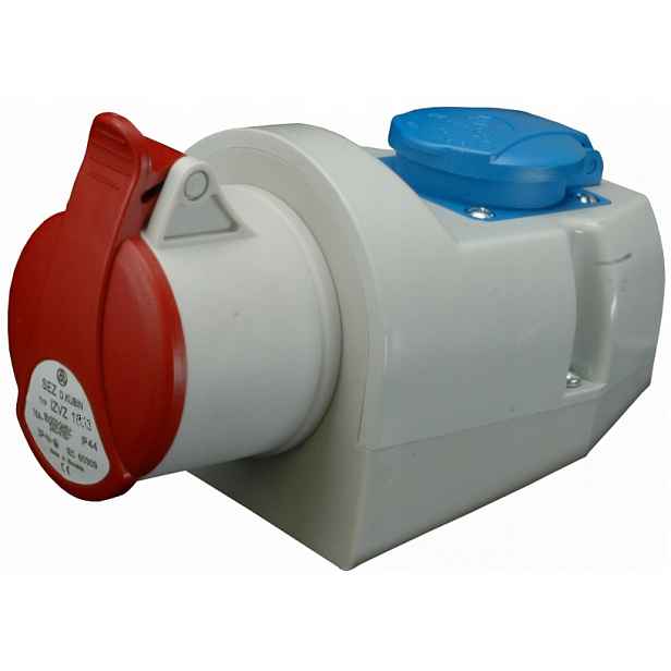 Nástěnné zásuvky 16A/5P+16A/2P+Z, 250V/400V, IP44
