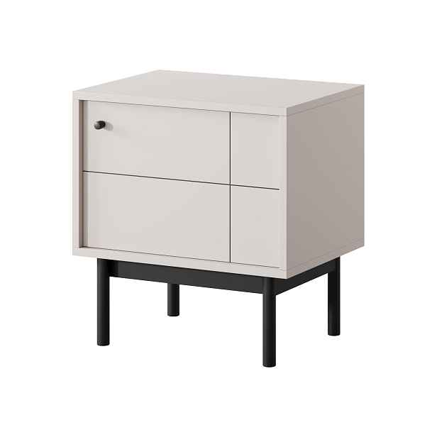 Piaski Noční stolek Japandi 54 cm kašmír