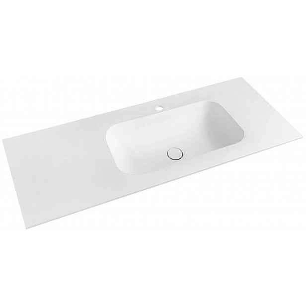 Sapho Treos - Umyvadlo 97x51 cm, bez přepadu, otvor pro baterii, matná bílá TS097-0101-R