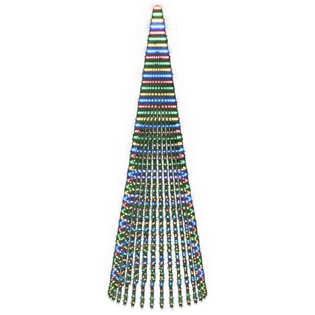 vidaXL LED vánoční strom 470 cm 1504 LED Vícebarevná Ocel Zelená