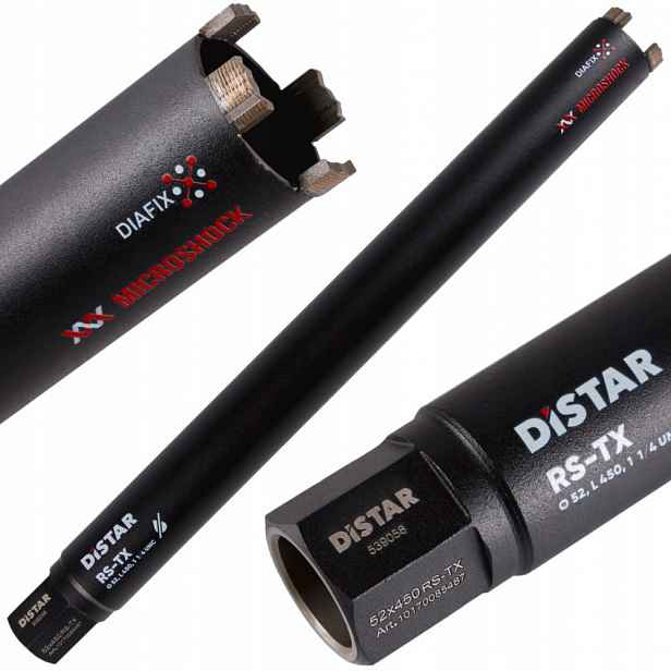 Vrták Distar 52x450 1 1/4 Unc do betonu za sucha