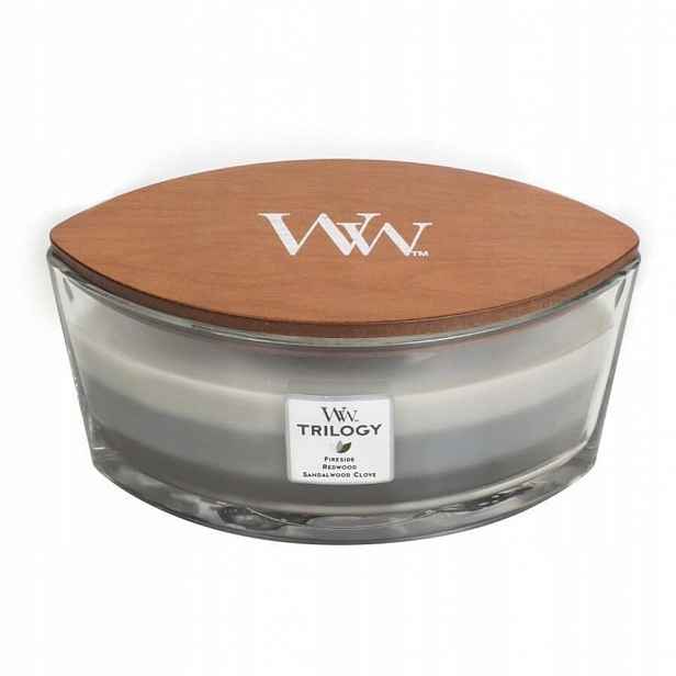 WoodWick Warm Woods svíčka Elipsa Trilogy
