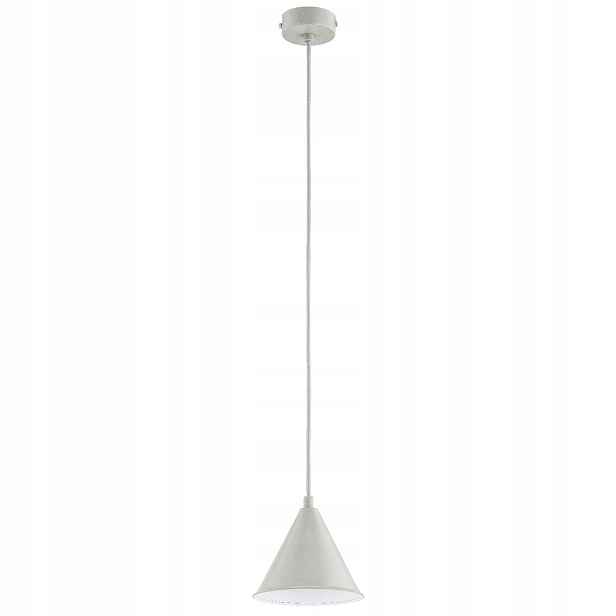 Závěsná lampa šedé kuželové stínidlo E14 10W nad ostrovem Ganna Alfa