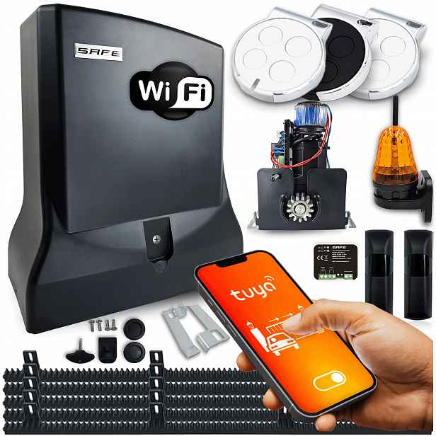Pohon Posuvné Brány Safe automat do 700 kg Wifi Tuya 5x lišty 3x dálkové ovládání