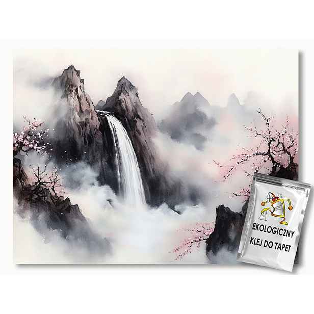 Fototapeta Flizelina Asie Orient Ink Krajina Pohled Na Vodopád 416x290 130g