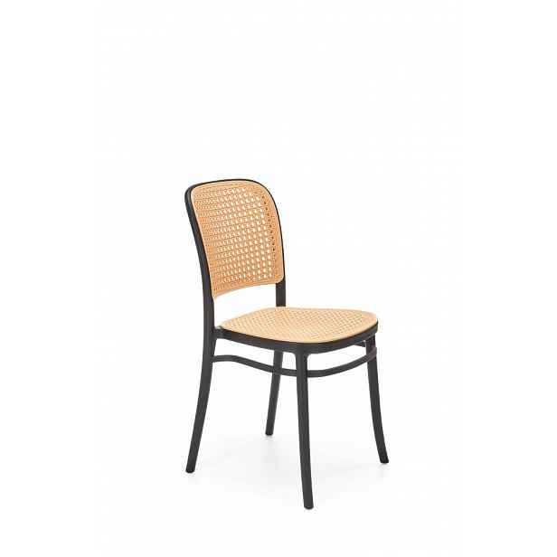 Jídelní židle z polypropylenu v barevném provedení: přírodní / černá
