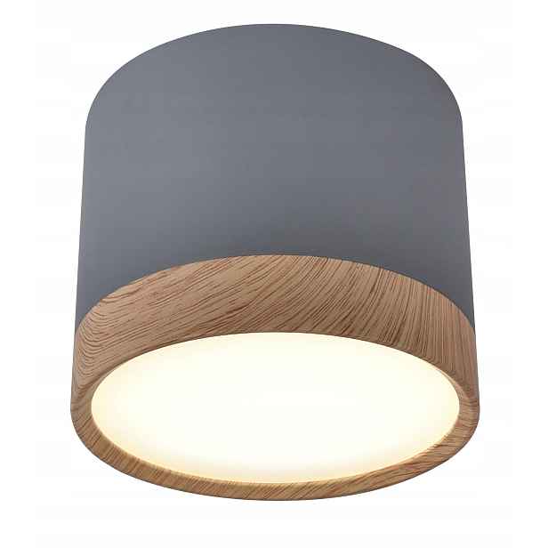 Stropní bodové Led svítidlo šedá imitace spotového dřeva Candellux