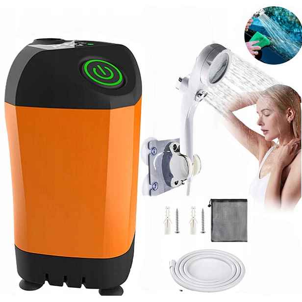 Turistická Sprcha Elektrický Kempování Do Auta Tryska Usb Čerpadlo Na Vodu
