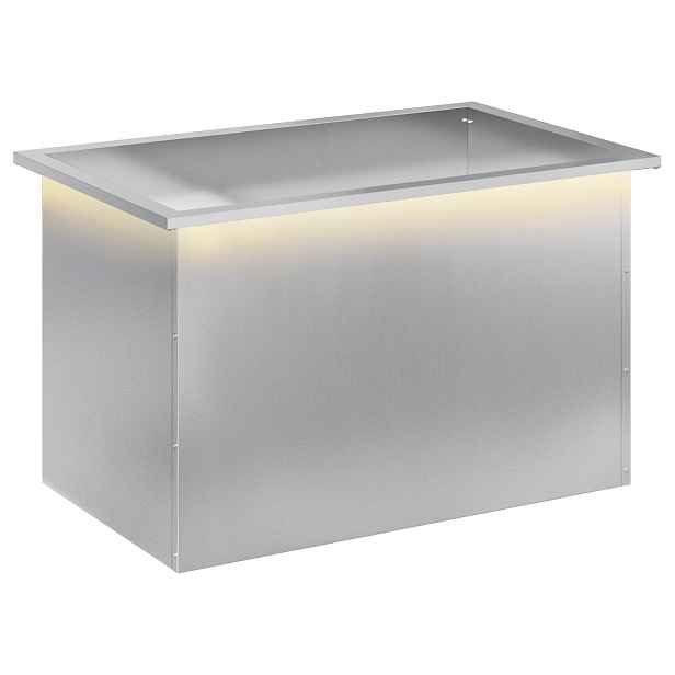 vidaXL Zahradní truhlík s LED osvětlením Stříbrná 50 × 80 × 48 cm