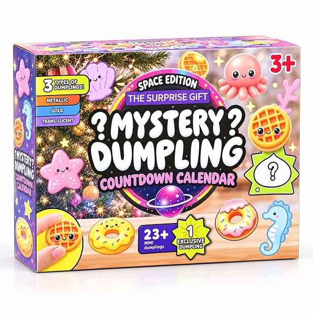 Adventní Kalendář Squishy Mystery Dumpling Mačkací Hračky Antistresové 24ks