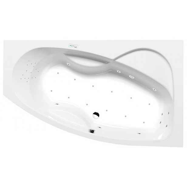 Masážní vana Polysan Mamba 160x95 cm Highline Hydro-Air akrylát pravá 28111.6010